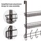 Over The Door metal Storage Rack Coat Hook Shelf Bathroom Office